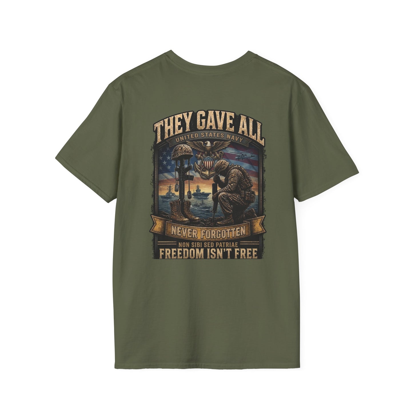 Memorial Day Navy  Softstyle T-Shirt