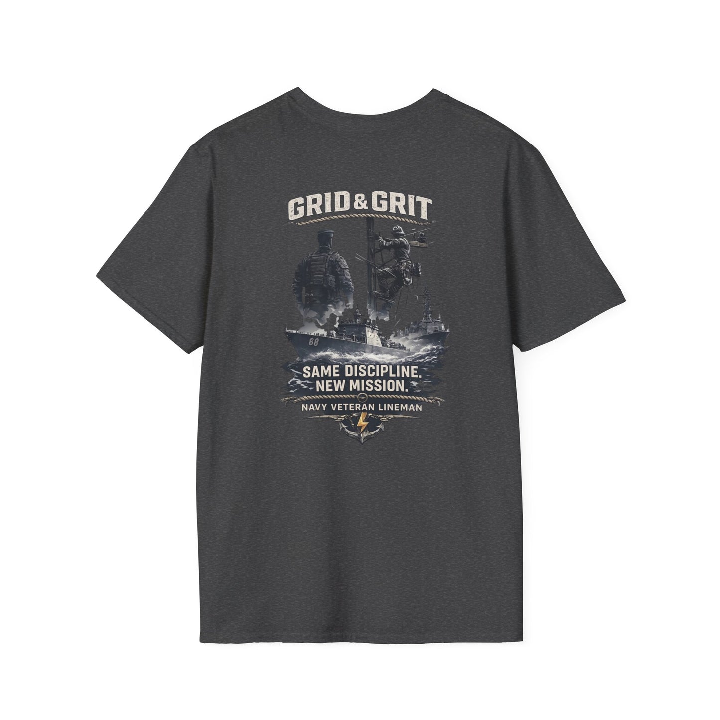Navy Veteran Lineman Graphic T-Shirt – Same Discipline, New Mission