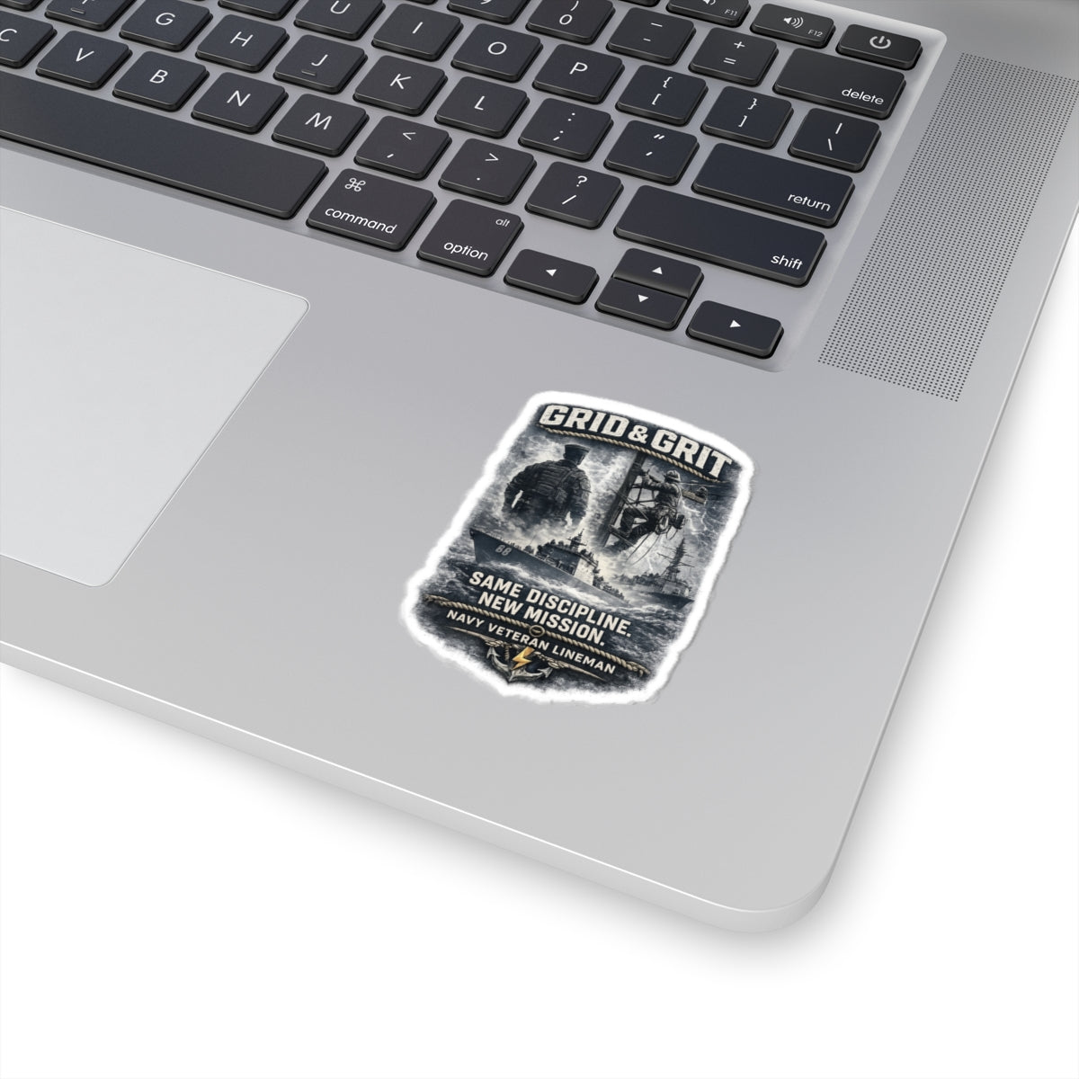 Kiss-Cut Vinyl Sticker – Navy Veteran Lineman