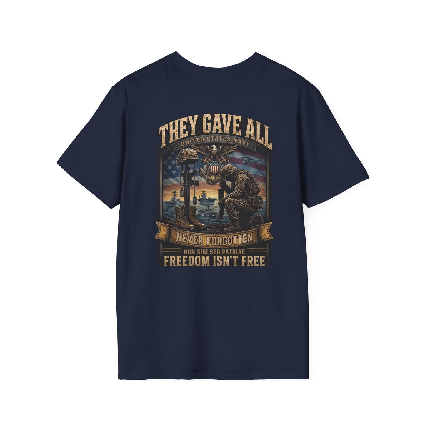 Memorial Day Navy  Softstyle T-Shirt