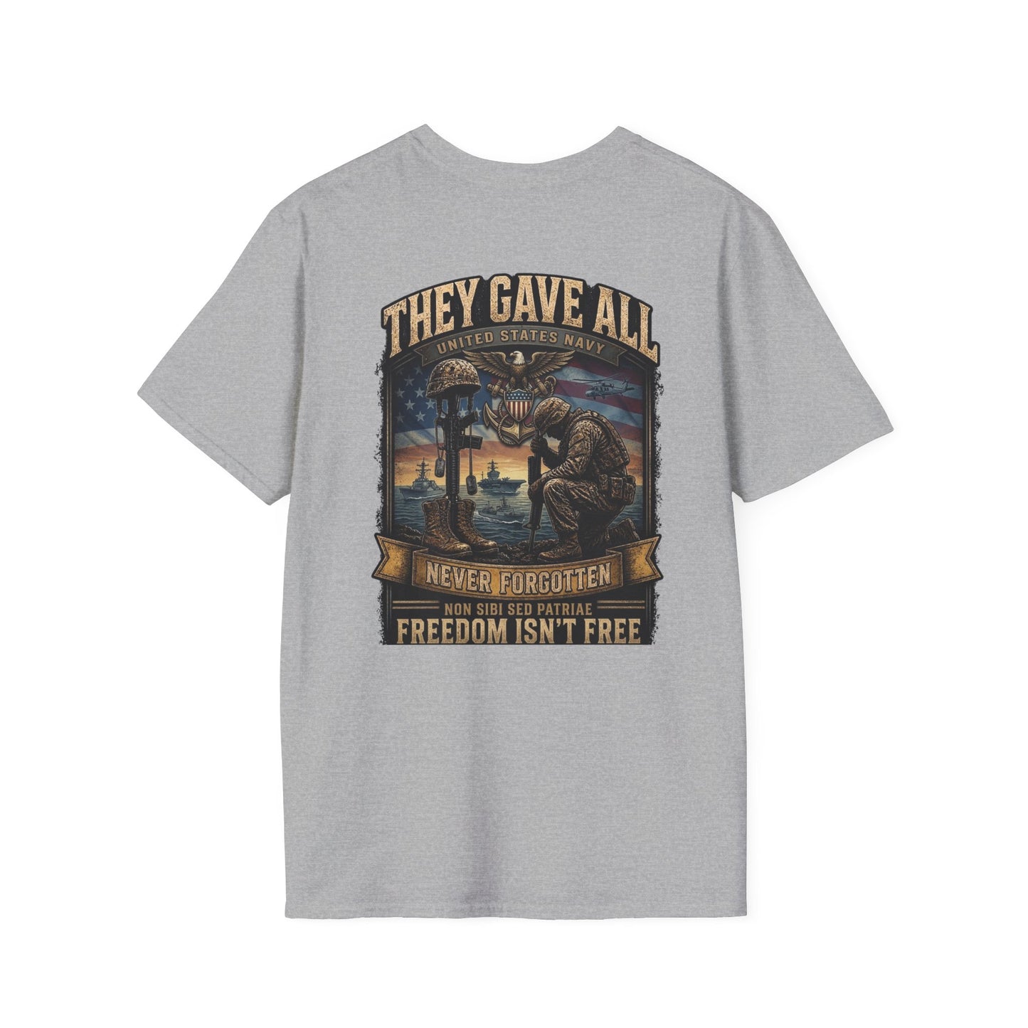 Memorial Day Navy  Softstyle T-Shirt