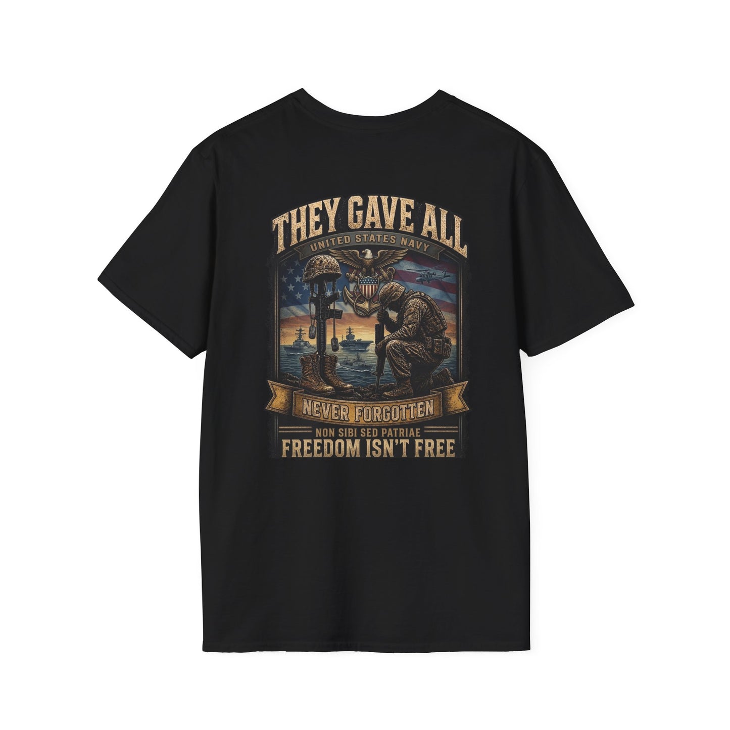 Memorial Day Navy  Softstyle T-Shirt