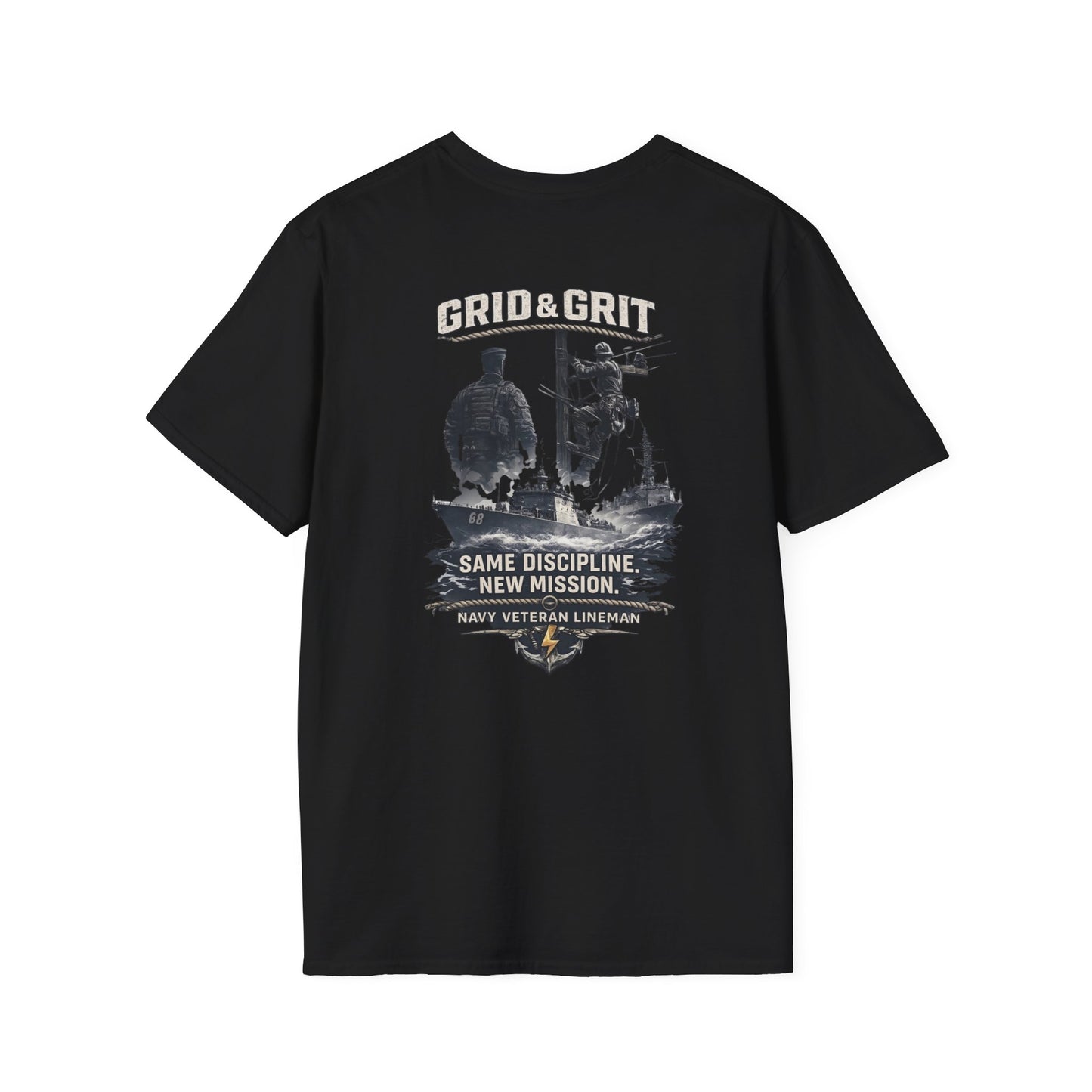 Navy Veteran Lineman Graphic T-Shirt – Same Discipline, New Mission