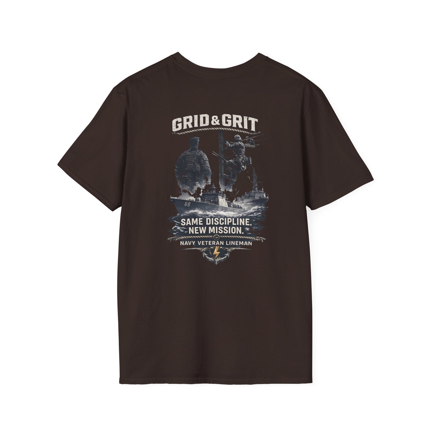 Navy Veteran Lineman Graphic T-Shirt – Same Discipline, New Mission
