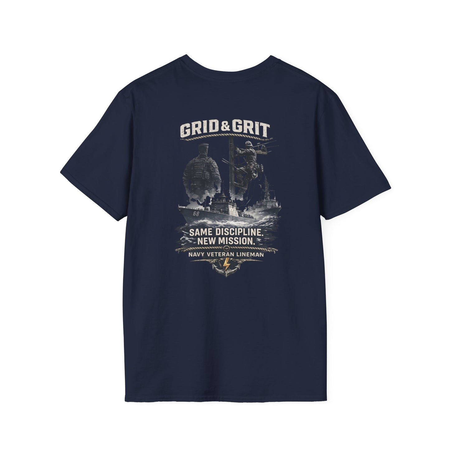 Navy Veteran Lineman Graphic T-Shirt – Same Discipline, New Mission