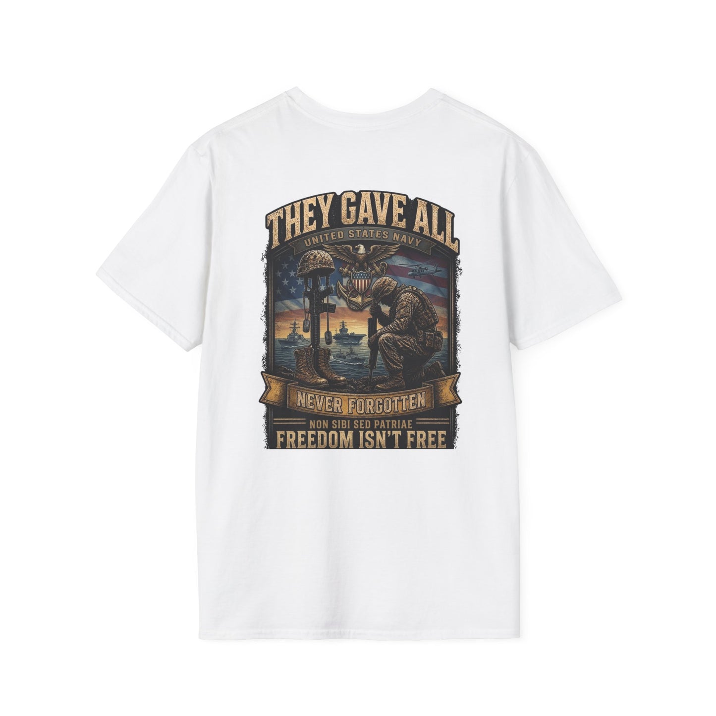 Memorial Day Navy  Softstyle T-Shirt